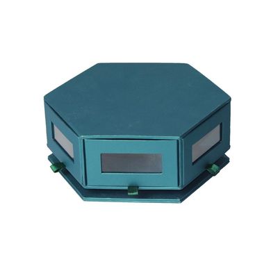 caja del chocolate del hexágono de los 20*17.5*7.7cm, estilo giratorio del cajón de la caja de regalo para la confitería