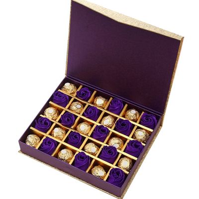 La forma del libro encubrió las cajas vacías magnéticas del chocolate con los divisores los 23.2x19x4.6cm