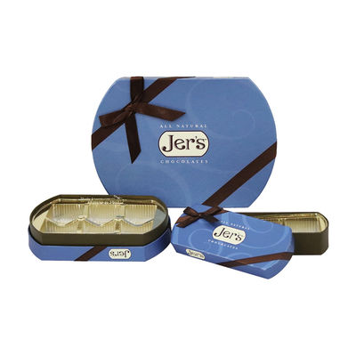 El empaquetado elíptico del regalo del chocolate de la trufa de la forma encajona la bandeja interna desprendible