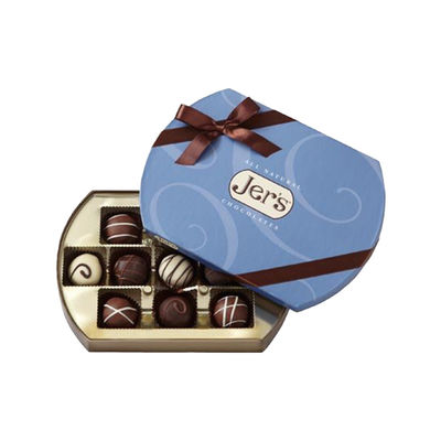 El empaquetado elíptico del regalo del chocolate de la trufa de la forma encajona la bandeja interna desprendible