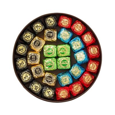 Cajas de empaquetado del regalo del chocolate de la altura de Brown los 5cm con el nudo del arco