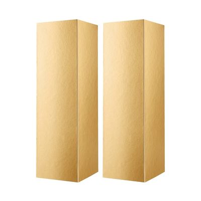 Oro brillante de empaquetado de las cajas de la cartulina del regalo robusto plegable del vino con la grabación en relieve