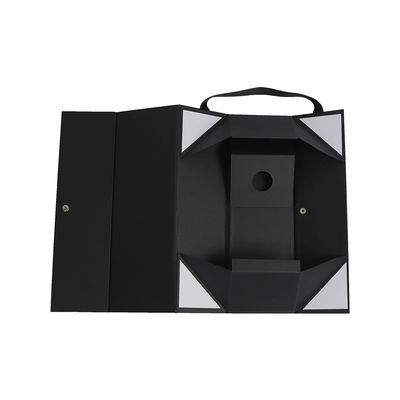 Cajas de regalo rápidas adaptables del plegamiento del cierre con la manija Matt Black