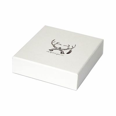 Caja de empaquetado los 9x9x3.5cm de la joyería de la cartulina de la casilla blanca para nupcial