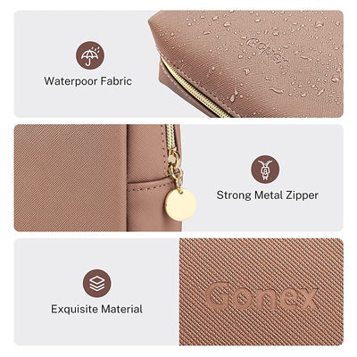 Bolsa ligera de la cremallera del maquillaje del OEM, uso diario del bolso cosmético del artículo de tocador del viaje