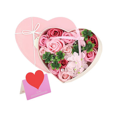 El corazón forma la caja de regalo de la flor de CMYK, caja de almacenamiento del ramo para el día de tarjetas del día de San Valentín