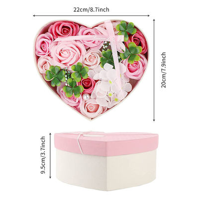 El corazón forma la caja de regalo de la flor de CMYK, caja de almacenamiento del ramo para el día de tarjetas del día de San Valentín
