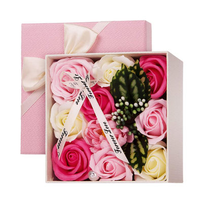 Rose Soap Flower Bouquet Boxes artificial el 14.5cm*14.5cm*7.5cm para los profesores