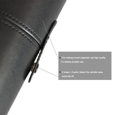Pulgada multiusos de Matte Black Large Capacity 3*3*9 del rollo del cepillo del maquillaje del uso