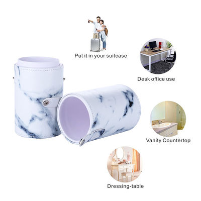 Diseño veteado protección portátil del polvo del tubo del cepillo del maquillaje del cilindro