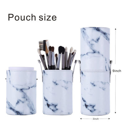 Diseño veteado protección portátil del polvo del tubo del cepillo del maquillaje del cilindro