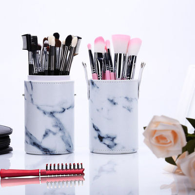 Diseño veteado protección portátil del polvo del tubo del cepillo del maquillaje del cilindro