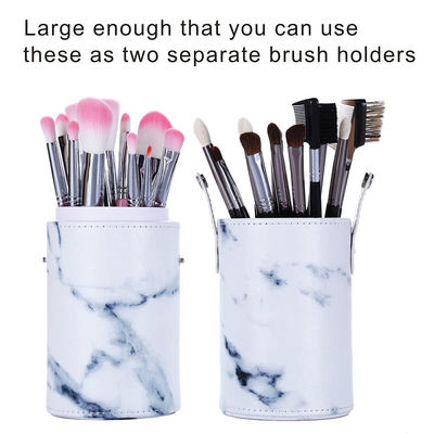 Diseño veteado protección portátil del polvo del tubo del cepillo del maquillaje del cilindro