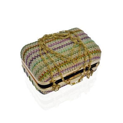 Cruz del estilo de Boho - colorido del bolso de embrague de la tarde del cuerpo tejido para las señoras