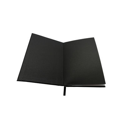 Uso de cuero de la oficina del negro del cuaderno del Hardcover de 80 hojas del vegano