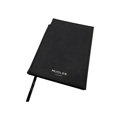 Uso de cuero de la oficina del negro del cuaderno del Hardcover de 80 hojas del vegano